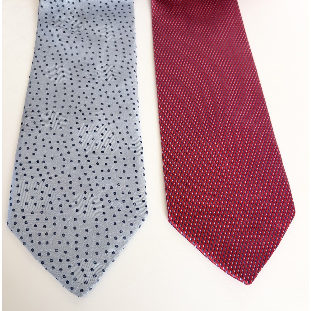 Lot 2 Robert Talbott Best of Class Extra Long 100% Silk Ties XL Blue Dots USA